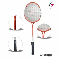 LYZOO Florescent Badminton Racket Set of 2 Multicolour Double Shaft Badminton Racquet Multicolor Strung Badminton Racquet  (Pack of: 2, 120 g)-thumb3