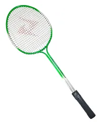 LYZOO Double Shaft Badminton Racquet Aluminium Rod Badminton With 3Pc Nylon Shuttle and 1pc Full size Badminton Nylon Net single side tape-thumb1
