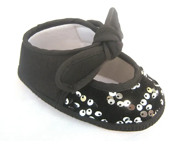 Kids Choice Baby Girls Shoes| Baby Footwear's| Ankle Booties| Infant Shoes for Newborn| First Walking Baby Shoe| 0-12 Months Age| Sparkle Glitter Shoes| Party Wear Shoes| Baby Sequin Soft Boots