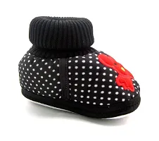 Kids Choice Baby Girls Shoes| Baby Footwear's| Ankle Booties| Infant Shoes for Newborn| First Walking Baby Shoe| 0-12 Months Age| Red Sparkle Glitter Shoes Shoes| Baby Sequin Soft Boots-thumb3