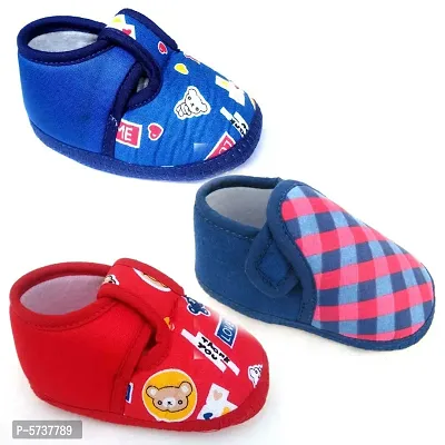 Kids Choice Soft Cotton Sole Cat Shoes for 3-12 Month's Baby Girl and Baby Boys-thumb0