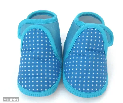 Kids choice Baby Boys and Girls Canvas Shoes with Anti-Slip Sole (Sea Blue, 3-12 Months)