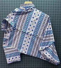 Reliable Multicoloured Cotton Lycra Printed Short Sleeves Casual Shirt For Men-thumb1