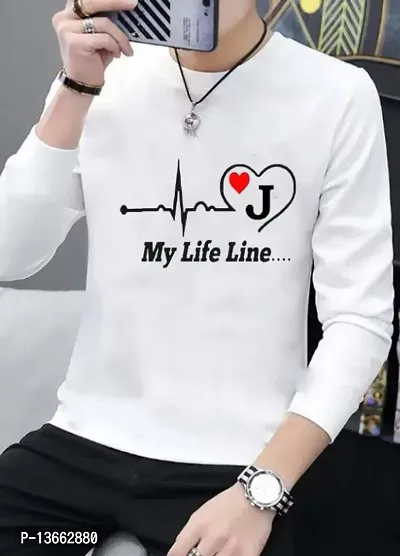 Polyester Full Sleeve Round neck Casual type printed Men tshirt-thumb0