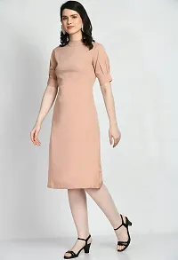 COATTIRE Women's Solid Dress (Pink)-thumb4