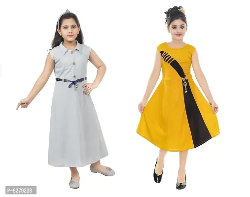 Vastra Fab Girl A-line Dress Combo Multicolor-thumb0