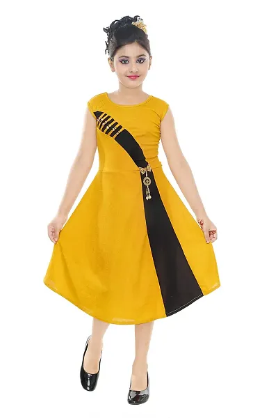 kids Girl Party Solid Dress