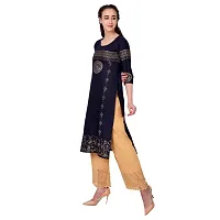 Stylish Black Cotton Printed Kurti For Women-thumb2