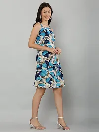 HOTSWAG.COM Women's Printed Knee Length Sleeveless Short Dress-thumb1