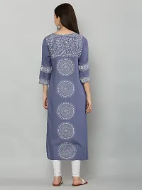 Stylish Grey Rayon Printed Kurti For Women-thumb2