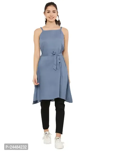 HOTSWAG.COM Women's Printed Knee Length Sleeveless Short Dress