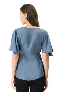 EZIS FASHION Women's Rayon Solid Regular Top | Grey | EZIS- T145-thumb4