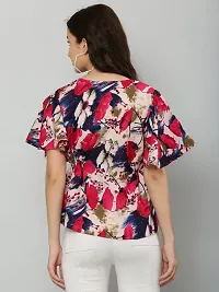 Elegant Multicoloured Crepe Printed Top For Women-thumb2