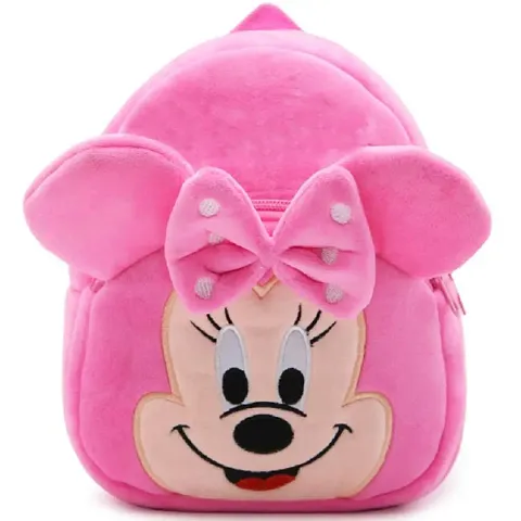 SS Faishan Minnie Pink School Bag for Kids Soft Plush Backpack for Small Kids Nursery Bag Kids Gift (Age 2 to 6 Years) (Nursery/Play School) Kids Bag