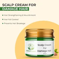 HerbalSupport Scalp Cream For Damage Hair Powerful Formula | Infused with Argan oil of Morocco and Silk Proteins | 100gm (Pack of 1)-thumb1