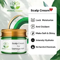 HerbalSupport Scalp Cream For Damage Hair Powerful Formula | Infused with Argan oil of Morocco and Silk Proteins | 100gm (Pack of 1)-thumb4