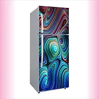 Abstract Decorative Multi Design Refrigerator Fridge wrap Wallpaper Adhesive Vinyl Multicolor for Fridge Sticker (PVC Vinyl Covering Area 160cm X 60cm & 63 X 24 inches) CFD0245-thumb1