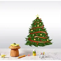 Byte Shop Decorative Christmas Tree PVC Vinyl self Adhesive Wall Sticker (Ideal Size on Wall: 55 cm x 50 cm, Multicolour)-thumb4