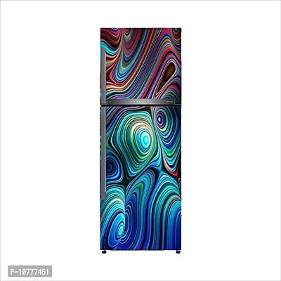 Abstract Decorative Multi Design Refrigerator Fridge wrap Wallpaper Adhesive Vinyl Multicolor for Fridge Sticker (PVC Vinyl Covering Area 160cm X 60cm & 63 X 24 inches) CFD0245-thumb3