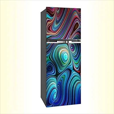 Abstract Decorative Multi Design Refrigerator Fridge wrap Wallpaper Adhesive Vinyl Multicolor for Fridge Sticker (PVC Vinyl Covering Area 160cm X 60cm  63 X 24 inches) CFD0245