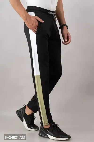 STYLE ACCORD Men Lycra Track Pants (4XL, Black)-thumb2