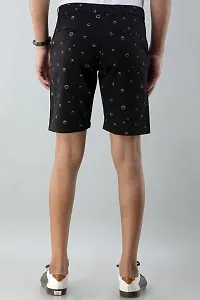 STYLE ACCORD Men Printed Chino Shorts (34, Black)-thumb3