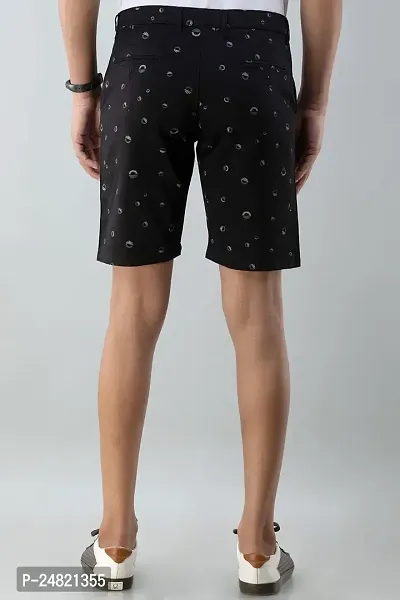 STYLE ACCORD Men Printed Chino Shorts (34, Black)-thumb4