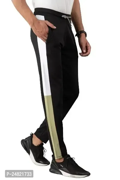 STYLE ACCORD Men Lycra Track Pants (4XL, Black)-thumb0