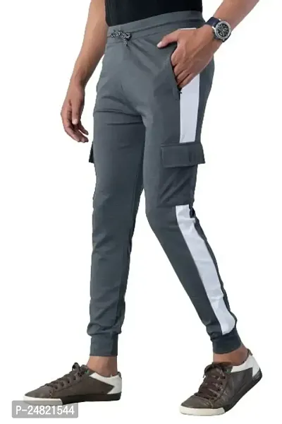 STYLE ACCORD Men Lycra 4 Pocket Track Pant (4XL, Dark Grey)