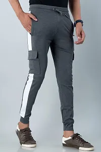 STYLE ACCORD Men 4 Pocket Lycra TRAK Pants Jogger (42, Dark Grey)-thumb4