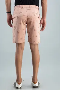STYLE ACCORD Men Printed Chino Shorts (36, Peach)-thumb2