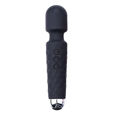 Full Body Personal Wand Vibrator For Men-Women Pleasure | Waterproof, Cordless, Handheld Machine | 20 Vibration, 8 Patterns | Pain Relief Massage | Fast Charging (Black)
