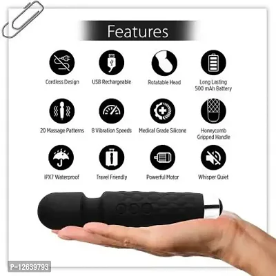 Rechargeable Cordless Handheld Wand Vibrate Machine-thumb0
