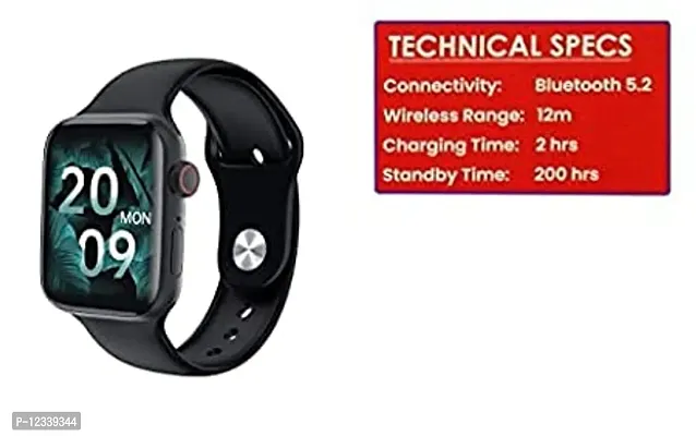 Smartwatches Smartwatch&nbsp;&nbsp;(Black Strap, 1.75)
