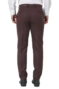 MALENO Slim Fit Men Cotton Blend Chocolate Trouser-thumb3