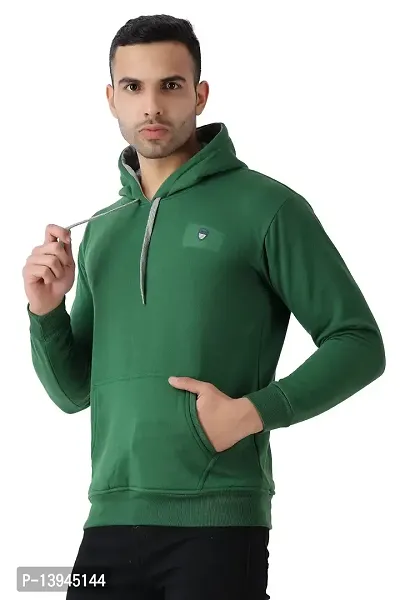 MALENO Men Hooded Green Sweat Shirt
