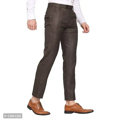 MALENO Slim Fit PV Textured 4 Pocket Formal Trouser for Men-thumb5