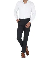 Polyester Viscose Blend Casual Trousers For Men-thumb2