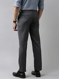 MALENO Men's Slim Fit Grey Trouser-thumb1