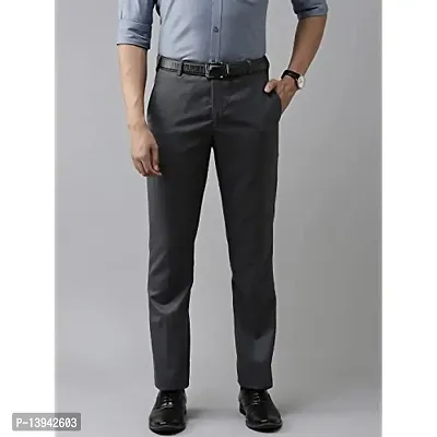 MALENO Men's Slim Fit Grey Trouser (32)-thumb0