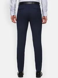 MALENO Men's Slim Fit Navy Blue Trouser-thumb1
