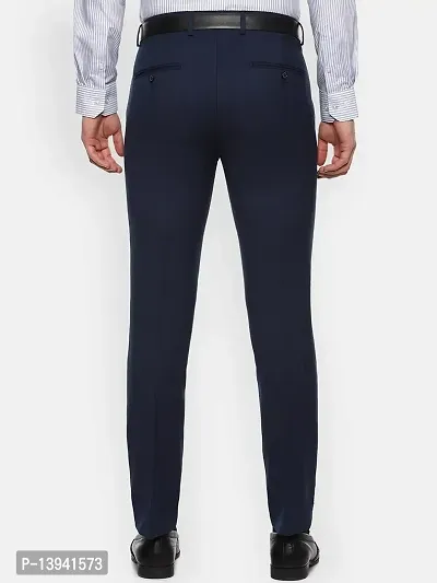 MALENO Men's Slim Fit Navy Blue Trouser-thumb2