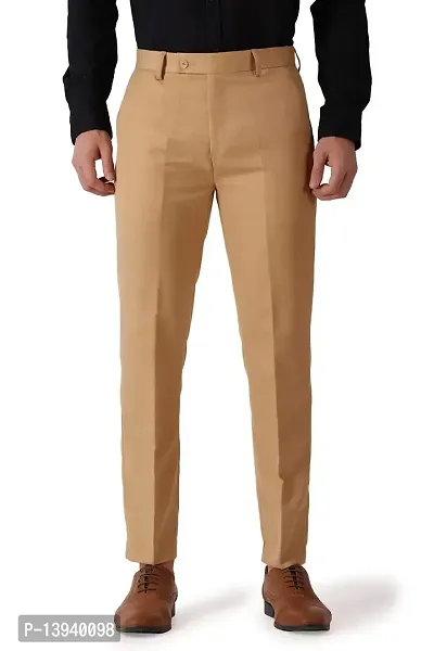 MALENO Slim Fit Men Cotton Blend Formal Trouser-thumb0