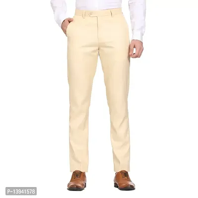 MALENO Men's Diamond Textured Slim Fit Trouser