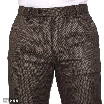 MALENO Slim Fit PV Textured 4 Pocket Formal Trouser for Men-thumb3