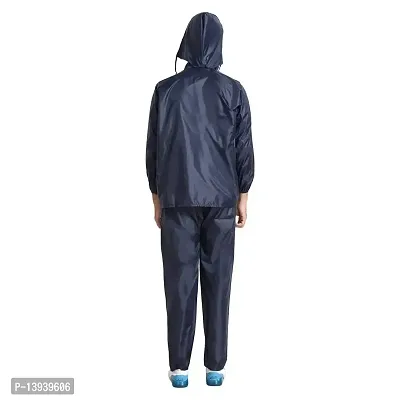 MALENO Rain Coat(Suit) for Adults with Storage Bag, High Collars and Adjustable Hood