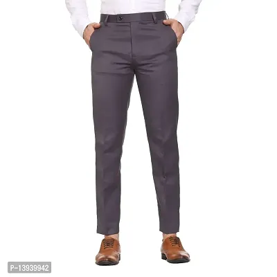 MALENO Slim Fit Men Cotton Blend Formal Trouser