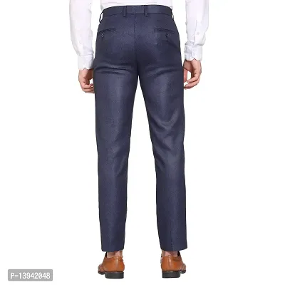 MALENO Slim Fit PV Textured 4 Pocket Formal Trouser for Men-thumb2