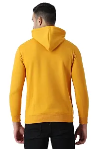 MALENO Men Plain Hooded Yellow Sweat Shirt-thumb1
