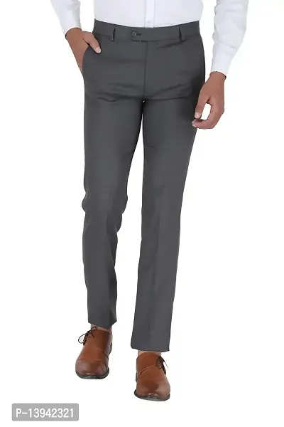 MALENO Men's Regular Fit Formal Trouser-thumb0